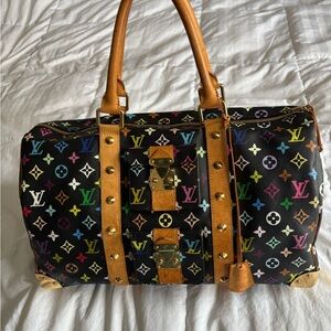 Louis Vuitton Black Monogram Keepall 45
